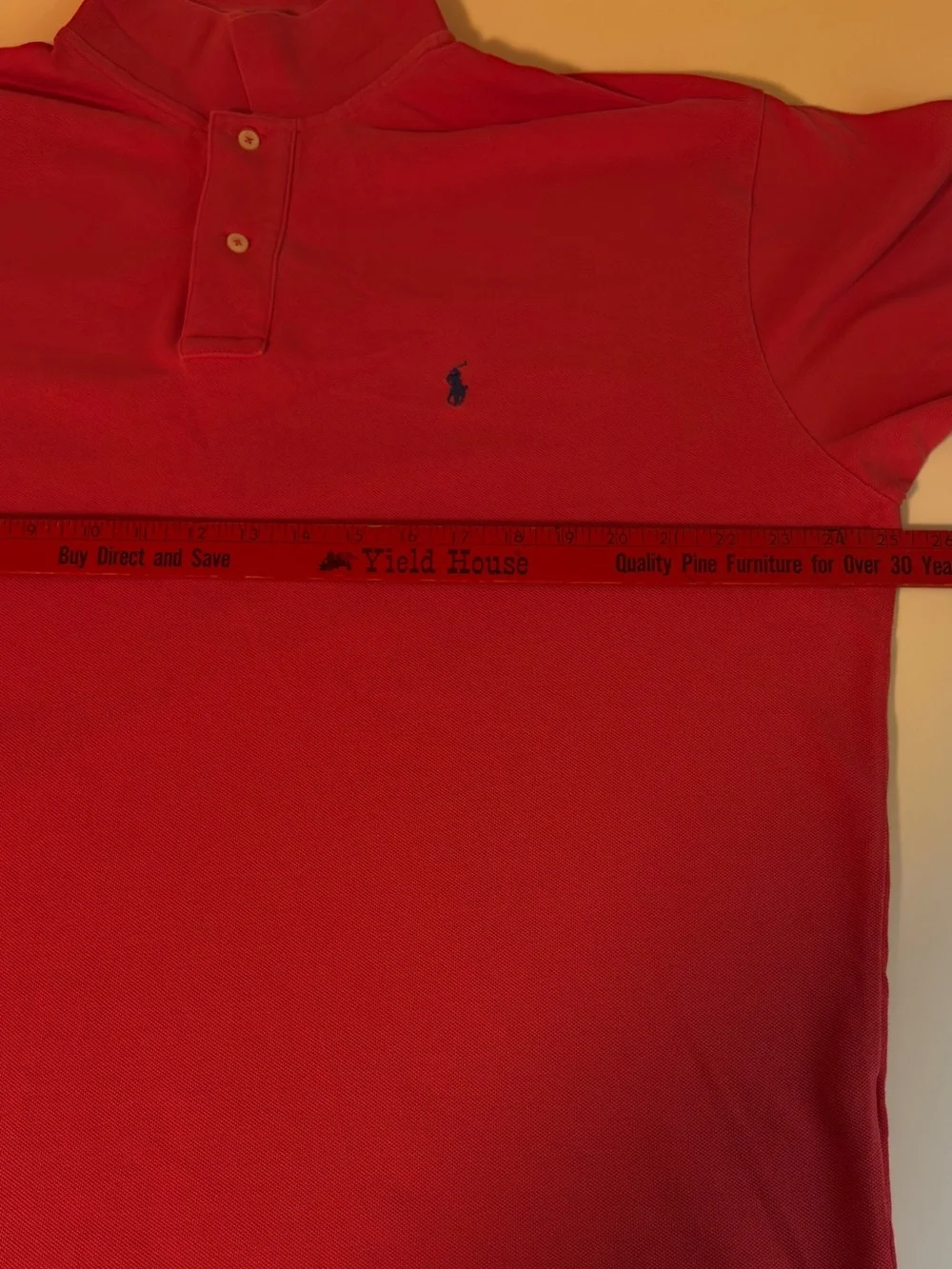 Ralph Lauren Red Short-Sleeve Cotton Polo with Navy Pony